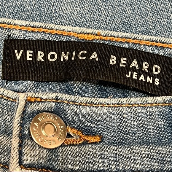 Veronica Beard Carolyn High Rise Button Fly Tuxedo Stripe Baby Boot Jeans 31 - Picture 15 of 15